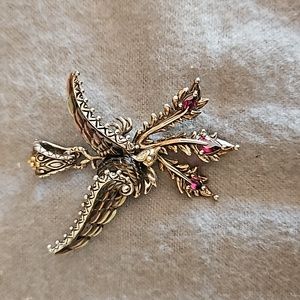 RARE Barbara Bixby Phoenix Pendant- SS & 18k gold
